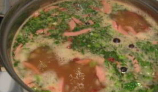 солянка с сосиской и картошкой