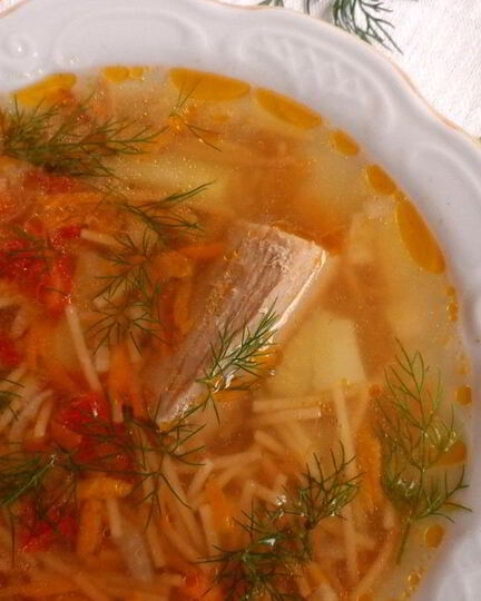 Рецепт супа иза вермишелей паутинки с ореховыма вкусома