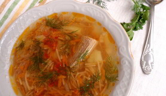 суп из вермишели паутинка с ореховым вкусом