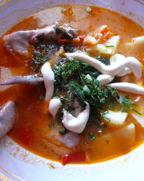 Харчо из куриных крылышек