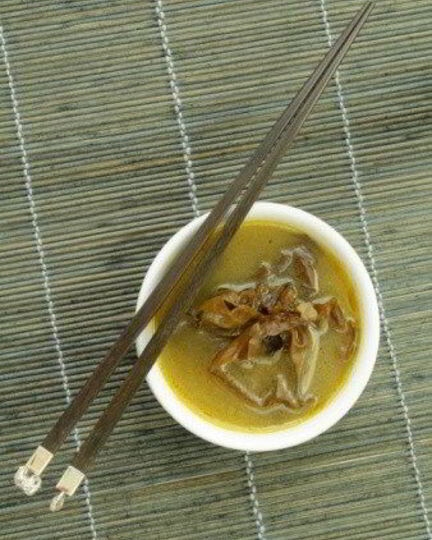 Рецепт супа мисо с жареными баклажанами и грибами