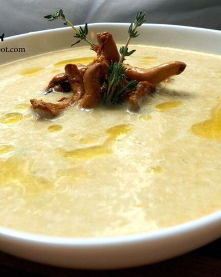 Рецепт чечевичного супа-пюре с лисичками