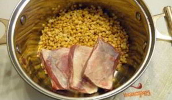 гороховый суп-пюре с мясом