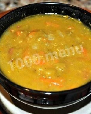 Гороховый суп пюре в мультиварке с базиликом и без мяса