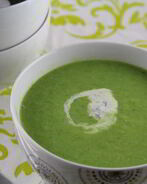 Очень овощной суп-пюре из зеленого горошка