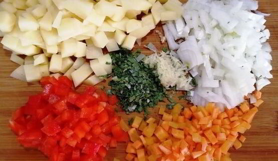 овощной суп-пюре с тунцом