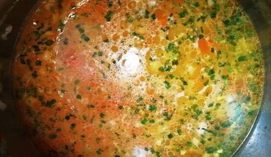 овощной суп-пюре с тунцом