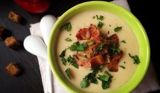 суп-пюре из белой фасоли