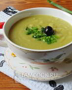 Суп-пюре из сухого зеленого гороха