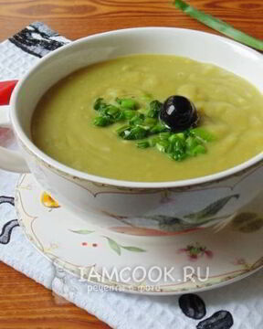 Суп-пюре из сухого зеленого гороха
