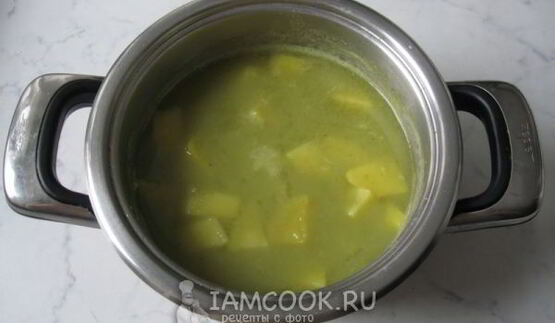 суп-пюре из сухого зеленого гороха