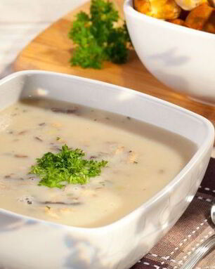 Суп-пюре из свежих грибов