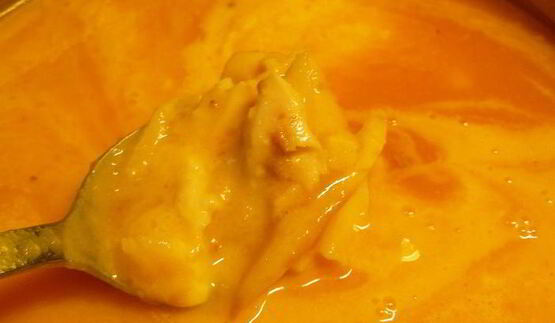 тыквенный суп-пюре с копченой рыбой