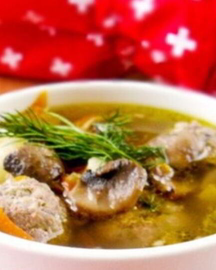 Рецепт супа с грибами и фасолью