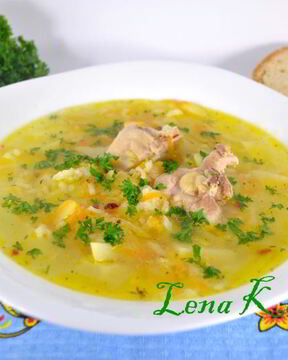 Суп с курицей и рисом