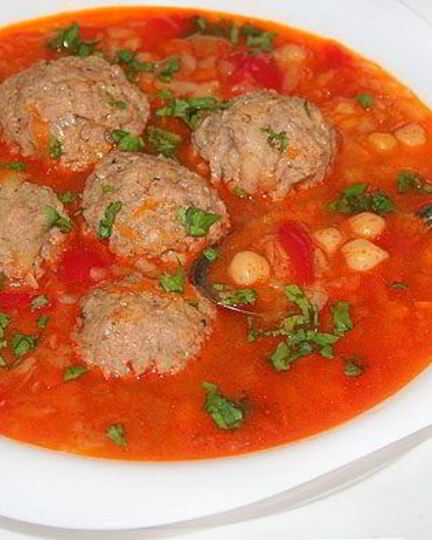 Рецепт супа с нутом и фрикадельками