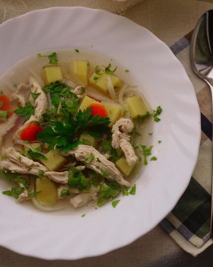 Рецепт супа с рисовой лапшой