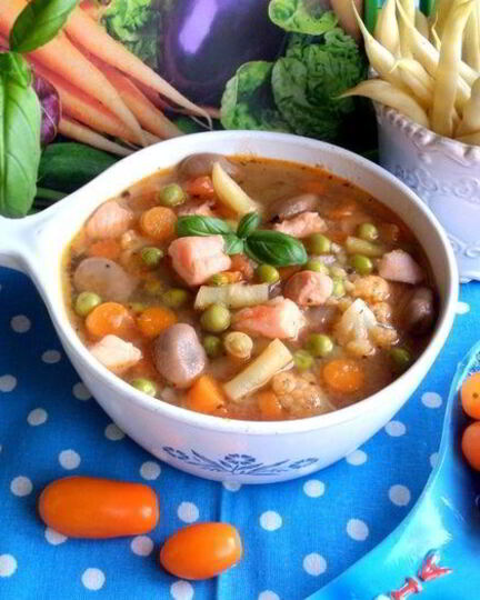 Рецепт супа с сезонными бобовыми
