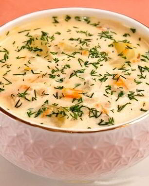 Классический сырный суп с овощами