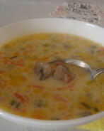 Сливочно-сырный суп с шампиньонами