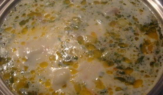 сливочно-сырный суп с шампиньонами