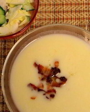 Сырный суп с беконом