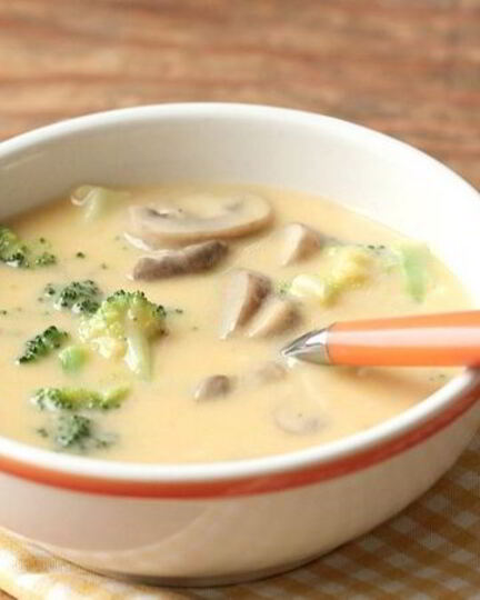 Рецепт сырного супа с брокколи и шампиньонами