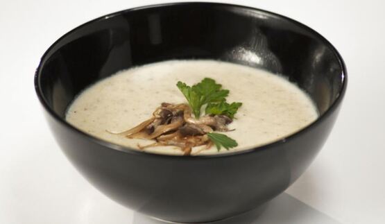 сырный суп с грибами