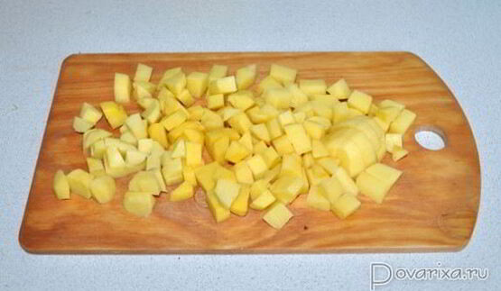 сырный суп с копченостями