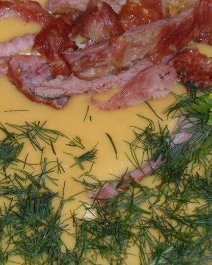 Рецепт сырного супа с копчеными ребрами