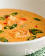 Сырный суп с креветками