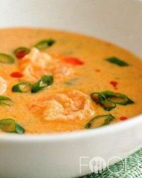 Сырный суп с креветками