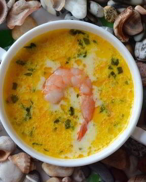 Сырный суп с морепродуктами