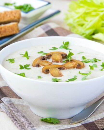 Рецепт сырного супа с шампиньонами