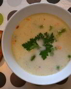 Сырный суп с сосисками