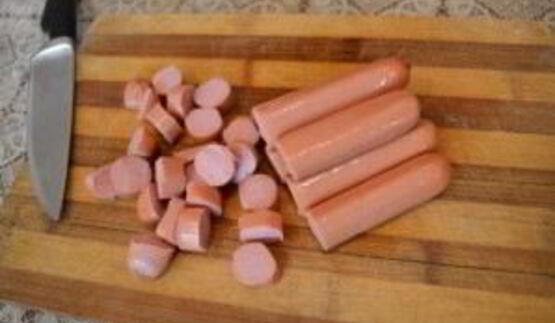 сырный суп с сосисками