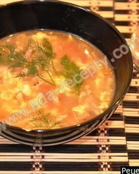 Сырный суп с сухариками и плавленым сыром