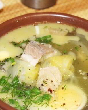 Уха из головы осетра