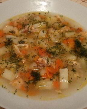 Уха из головы семги