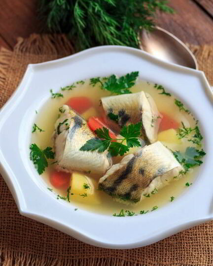 Рецепт ухи из судака по-домашнему