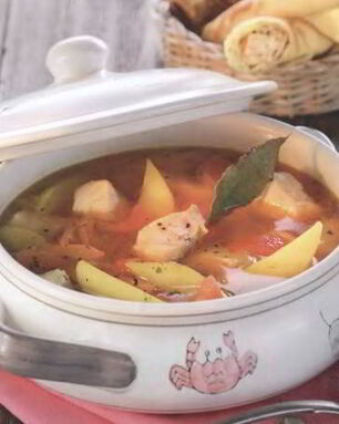 Уха по-царски с блинами