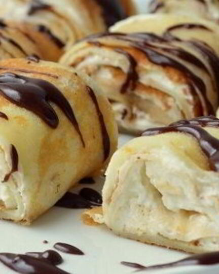 Рецепт блинчиков с банановой начинкой