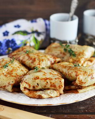 Блинчики с грибами