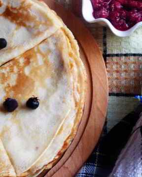 Блины на кипятке и молоке