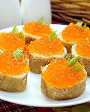 Блины с красной икрой