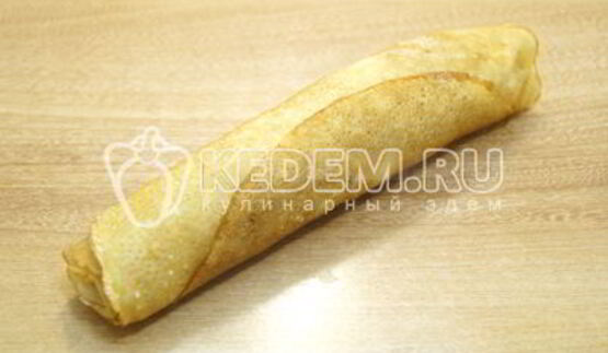 блины с красной икрой