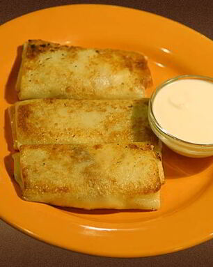 Блины с курицей и грибами