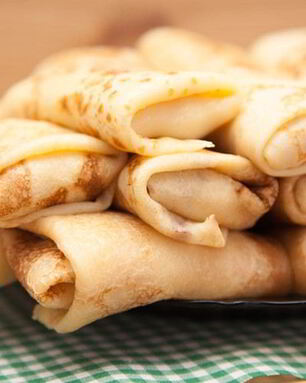 Блины с мясом и картошкой