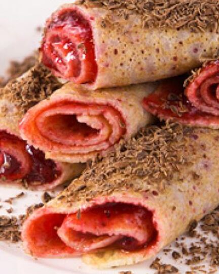 Рецепт блинов с вареньем и шоколадом