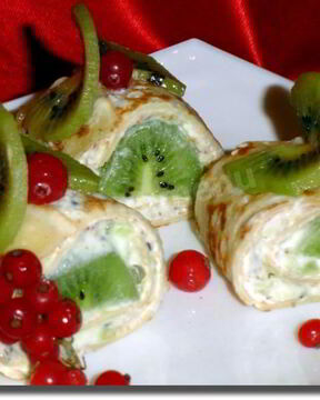 Фаршированные блинчики Сладкая зелень